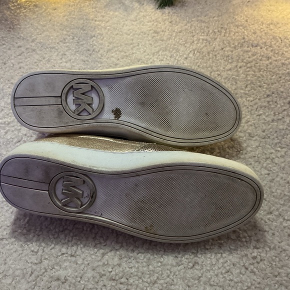 Michael Kors Gold Slip-On Loafers - Picture 9 of 10